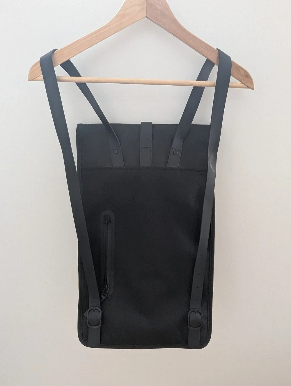 Rains Black Minimal Backpack New Without Tags